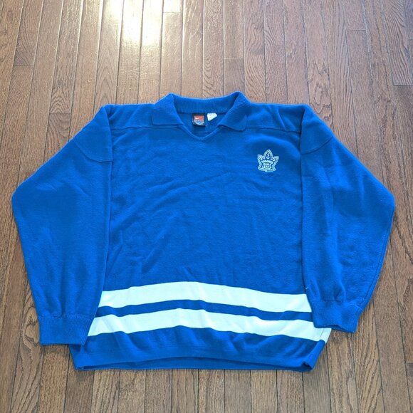Vintage Nike Toronto Maple Leafs Sweater Made in Korea - Size XXL - Picture 1 of 6